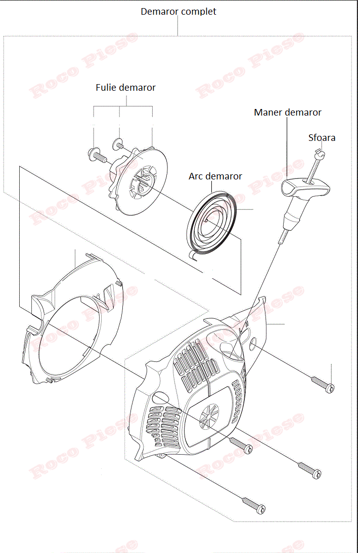 schema reparatie demaror husqvarna 235